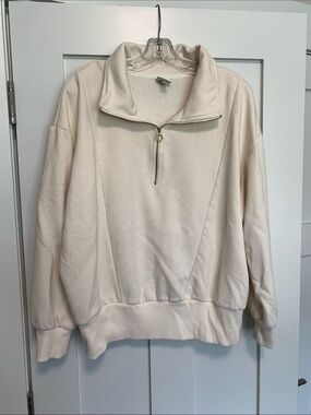 a new day Cream Quarter-Zip Hoodie